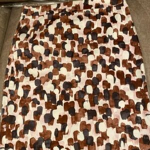 J. Crew Women's Pencil Skirt in Brown, Cream, and Black